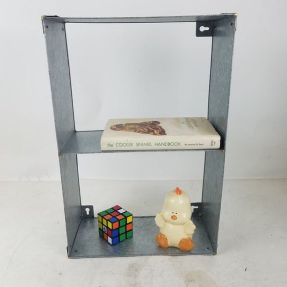 Hearth & Hand Magnolia Galvanized Metal Wall Shelf  18.5" x 12" x 6" Display - Picture 3 of 4